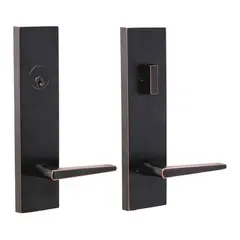 Weslock 066217171SL2D Philtower Lever Addy Escutcheon Single Cylinder Deadbolt Passage Lock with Adjustable Latch and Round Corner Strikes Oil Rubbed Bronze Finish