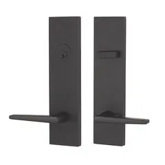 Weslock 066217272SL2D Philtower Lever Addy Escutcheon Single Cylinder Deadbolt Passage Lock with Adjustable Latch and Round Corner Strikes Matte Black Finish