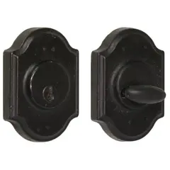 Weslock 07571-2-2SL23 Premiere Single Cylinder Deadbolt with Adjustable Latch and Deadbolt Strike Black Finish