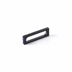 SCHAUB 10032-MB Schaub  3-7/8" Cafe Modern Oval Slot Cabinet Pull with 3-1/2" Center to Center Matte Black Finish