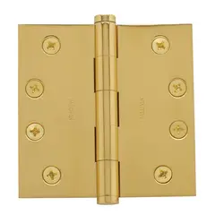 Baldwin 1040003I 4" x 4" Mortise Square Hinge Lifetime Brass Finish