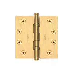 Baldwin 1041044I 4" x 4" Ball Bearing Mortise Square Hinge Lifetime Satin Brass Finish