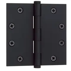 Baldwin 1045190I 4-1/2" x 4-1/2" Mortise Square Hinge Satin Black Finish