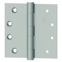 Hager 127931215 3-1/2" x 3-1/2" Full Mortise Five Knuckle Plain Bearing Standard Weight Hinge Satin Nickel Finish