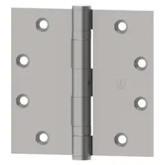 Hager 127941226.BX Box of Three 4-1/2" x 4-1/2" Full Mortise Five Knuckle Plain Bearing Standard Weight Hinge Bright Chrome Finish