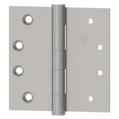 Hager 127941226 4-1/2" x 4-1/2" Full Mortise Five Knuckle Plain Bearing Standard Weight Hinge Bright Chrome Finish