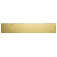 Baldwin 20000310634 Kick Plate 6" x 34" Unlacquered Brass Finish