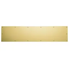 Baldwin 20000600834 Kick Plate 8" x 34" Satin Brass and Brown Finish