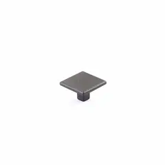 SCHAUB 20015-GM Schaub  1-3/8" Quadrato Square Cabinet Knob Gun Metal Finish