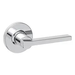 Kwikset 200CSLRDT-26 Casey Lever with Round Rose Passage Door Lock with 6AL Latch and RCS Strike Bright Chrome Finish