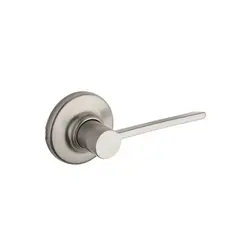 Kwikset 200LRLRDT-15 Ladera Lever with Round Rose Passage Door Lock with 6AL Latch and RCS Strike Satin Nickel Finish