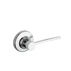 Kwikset 200LRLRDT-26 Ladera Lever with Round Rose Passage Door Lock with 6AL Latch and RCS Strike Bright Chrome Finish