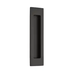 Emtek 220307US19 7" Modern Rectangular Flush Pull Flat Black Finish