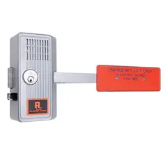 Alarm Lock 25028 Alarmed Paddle Panic Lock Aluminum Finish