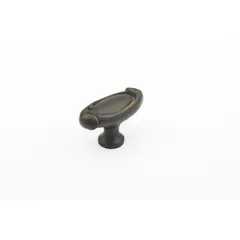 SCHAUB 261-ABZ Schaub  1-7/8" French Farm Oval Cabinet Knob Ancient Bronze Finish