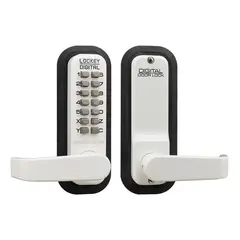 Lockey 2835WH Mechanical Keyless Lever Lock with Passage Function and Single Combination White Finish