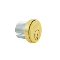 Schlage Commercial 30001C606118 1-1/8" Mortise Cylinder C Keyway with Compression  and Spring and L Cam Satin Brass Finish