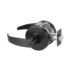 Sargent 3010XG17LPBSP Utility Asylum Institutional (F87) Double Cylinder Cylindrical Lever Lock Grade 1 with P Lever and L Rose with Schlage Prep and ASA Strike Black Suede Powder Coat Finish