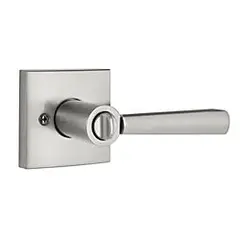 Baldwin 353SPLSQR15 Privacy Spyglass Lever with Square Rose with 6AL Latch and RCS Strike Satin Nickel Finish