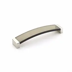 SCHAUB 321-15-SM Schaub  6-5/16" Center to Center Positano Arch Smoke Cabinet Pull Satin Nickel Finish