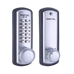 Lockey 3210SCMG Mechanical Keyless Digital Deadbolt Lock with Single Combination Satin Chrome Marine Grade Finish