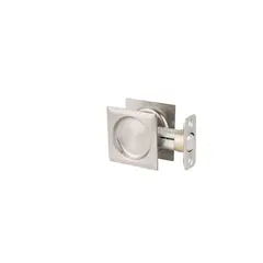 Kwikset 334SQT-15 Square Passage Pocket Door Lock Satin Nickel Finish