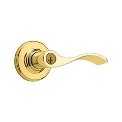 Kwikset 405BL-3S Balboa Lever Entry Door Lock SmartKey with 6AL Latch and RCS Strike Bright Brass Finish