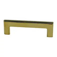 Baldwin 4412031 4" Center to Center Bevel Cabinet Pull Unlacquered Brass Finish