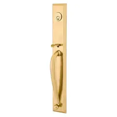 Emtek 4415NWUS7 Norwich Knob 2-3/8" and 2-3/4" Backset Single Cylinder Jefferson Tubular Handleset French Antique Brass Finish