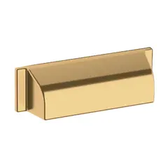 Baldwin 4421003 4" Center to Center Transitional Cup Cabinet Pull Lifetime Brass Finish