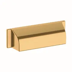 Baldwin 4421031 4" Center to Center Transitional Cup Cabinet Pull Unlacquered Brass Finish