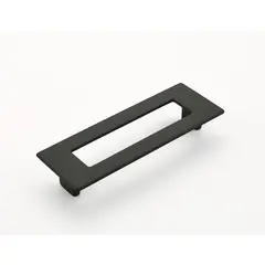 SCHAUB 445-MB Schaub  128mm Center to Center Rectangular Finestrino Cabinet Pull Matte Black Finish