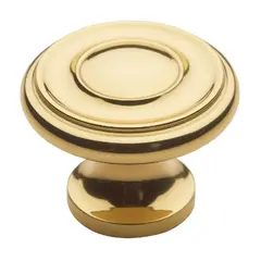 Baldwin 4491003 1-1/4" Dominion Cabinet Knob Lifetime Brass Finish