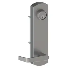 Hager 45CEWTN26D Cylinder Escutcheon Outside Exit Device Trim with Withnell Lever Satin Chrome Finish