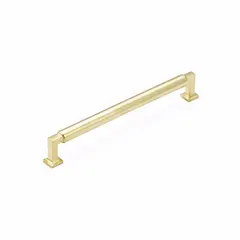 SCHAUB 478-UNBR Schaub  8" Center to Center Haniburton Cabinet Pull Unlacquered Brass Finish