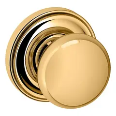 Baldwin 5000031IDM Preconfigured 5000 Knob with 5048 Rose Half Dummy Lock Unlacquered Brass Finish