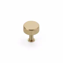 SCHAUB 5002-SSB Schaub  1-1/4" Center to Center Pub House Knurled Cabinet Knob Signature Satin Brass Finish