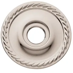 Baldwin 5004055 2-5/8" Passage Rope Rose Lifetime Bright Nickel Finish