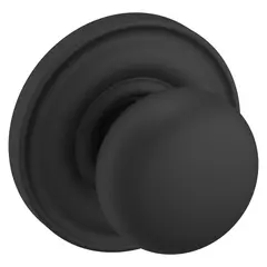 Baldwin 5030190PASS Preconfigured 5030 Knob with 5048 Rose Passage Lock with 2-3/8" Backset and Full Lip Strike Satin Black Finish