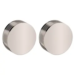 Baldwin 5054055MR Pair 5054 Knurled Knob Less Rose Lifetime Bright Nickel Finish