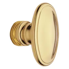 Baldwin 5057031IMR Single 5057 Knob Less Rose Unlacquered Brass Finish