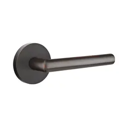 Emtek 5059STUUS10B Stuttgart Lever Dummy Pair with Disk Rose for 1-1/4" to 2" Door Oil Rubbed Bronze Finish