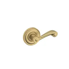 Baldwin 5103033PASS Preconfigured 5103 Lever with 5048 Rose Passage Lock with 2-3/8" Backset and Full Lip Strike Vintage Brass Finish