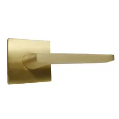 Emtek 5110HLOUS4RH Helios Lever Right Hand 2-3/8" Backset Passage with Square Rose for 1-1/4" to 2" Door Satin Brass Finish