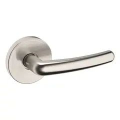 Baldwin 5165056RDM Preconfigured 5165 Lever with 5046 Rose Right Hand Half Dummy Lock Lifetime Satin Nickel Finish