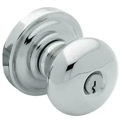 Baldwin 5205260ENTR 5205 Classic Knob Emergency Egress Keyed Entry Bright Chrome Finish