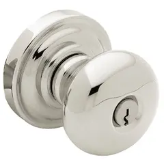 Baldwin 5208055ENTR 5208 Classic Knob Standard Keyed Entry Lifetime Bright Nickel Finish