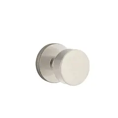 Emtek 5209ROUUS15 Round Knob 2-3/8" Backset Privacy with Disk Rose for 1-1/4" to 2" Door Satin Nickel Finish