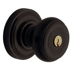 Baldwin 5211102ENTR 5211 Thick Door Colonial Knob Emergency Egress Keyed Entry Oil Rubbed Bronze Finish