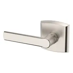 Baldwin 5485V056LDM Left Hand Single Dummy Preconfigured 5485V Lever with R026 Rose Lifetime Satin Nickel Finish